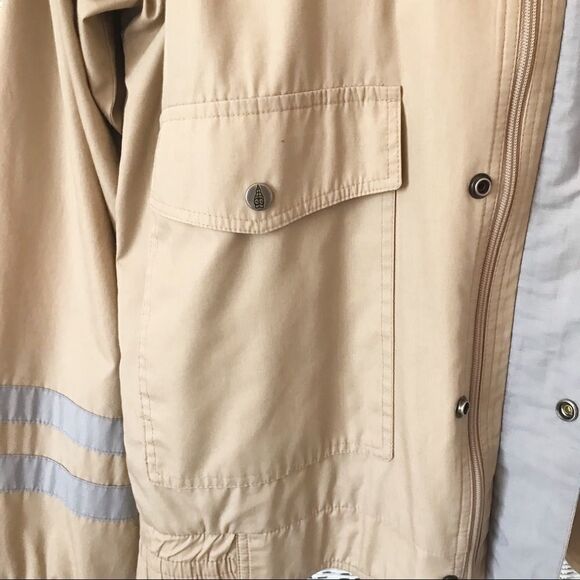 London Fog Tan Lined Hooded Windbreaker Jacket 40L - Picture 5 of 11